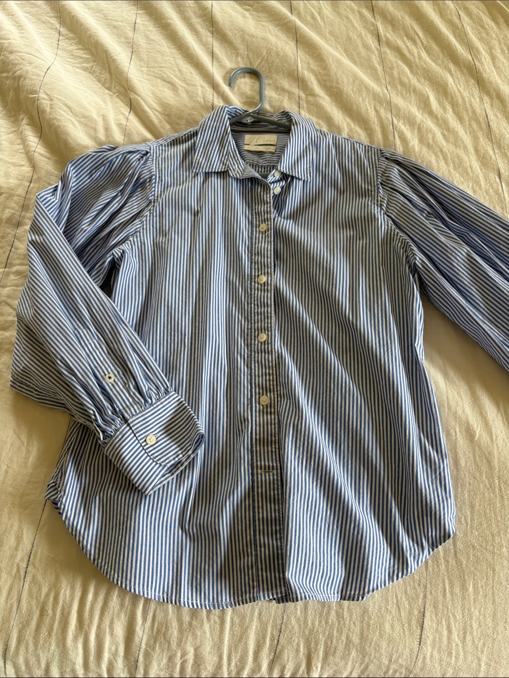 Striped J.Crew button down blouse, slim fit. Size 10